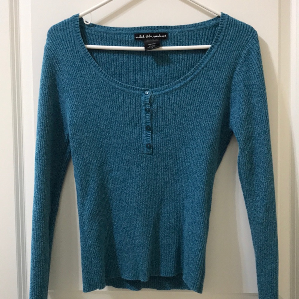 United States Sweaters - teal blue top - small